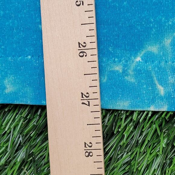 Vintage 90s Basketball Shirt M/L 21x27 Blue Bleached Ballin - Picture 5 of 15